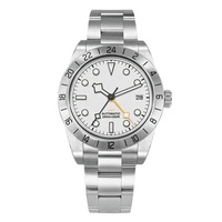 Reloj Deportivo de Lujo STC-G08A de 40MM GMT para Hombre, Automático, Superluminoso, Resistente al Agua 200m