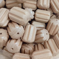 Nouvelles perles rainurées en bois de hêtre 29 mm, faites à la main, en forme de lanterne, accessoires pour la fabrication de bijoux pour bébés, style 2025
