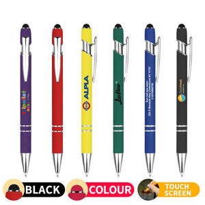 批发豪华1.0毫米金属办公圆珠笔黄色平板触摸个性化标志广告礼品高级圆珠笔 - Product Image 4