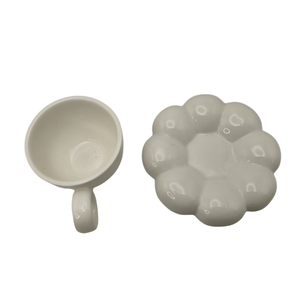 Vente en gros d'usine : Ensemble de tasses à café et à thé en céramique Macaron, forme tournesol, pour café turc, arabe et cappuccino - Product Image 5