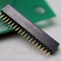 Muestras gratuitas Paso 1,27mm Posiciones 02-50pin Altura de doble fila 3,9mm 4,0mm 4,1mm Conector mecanizado hembra de PIN DIP recto