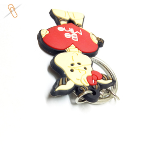 Custom Soft PVC Mascot Logo Keychain | Wholesale Cartoon Rubber Keyring for Corporate, School, and Party Gifts