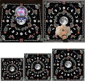 Tarots Nappe Divinations Table Couverture <span class=keywords><strong>Oracles</strong></span> Jeu De Société Tapis Carré Pendule Autel Nappe Tarots Carte Tissu en Stock - Product Image 2