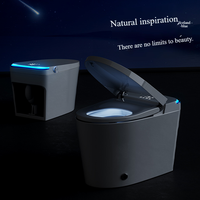 WC intelligent automatique avec télécommande, siège chauffant et double chasse d'eau - WC en céramique moderne et intelligent pour salle de bain