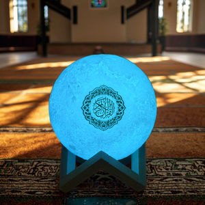 ลำโพงอัลกุรอานสำหรับ SQ168สีขาวสำหรับโคมไฟพระจันทร์พร้อมรีโมทคอนโทรลหลากสีระบบสัมผัสและแอปควบคุม15ตัว - Product Image 1