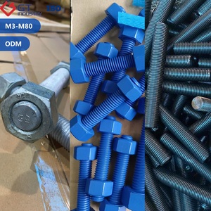 Acier au carbone allié A193 B7 A320 L7 HDG galvanisé noir PTFE Xylan tige filetée <span class=keywords><strong>M18</strong></span> M20-M48 1/2 3/4 5/8 Astm B16 L7 goujon - Product Image 2