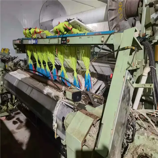 Elektronik jakar makinesi kullanılan dokuma tezgahı 240cm kullanılan 6200 rapier sert banyo havlusu tezgahı 1997 yıl kullanılan tekstil makinesi