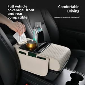 Reposabrazos para Auto y Almohadilla Elevadora Central para Codo, Caja de Almacenamiento Universal con Portapañuelos Multifuncional OLIVER Fit - Product Image 5