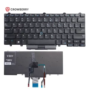 मूल Backlight के लिए लैपटॉप कीबोर्ड Dell अक्षांश E5450 E7470 E7450 E5470 सूचक के साथ नोटबुक कीबोर्ड