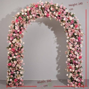 Arche <span class=keywords><strong>de</strong></span> fleurs roses tendance <span class=keywords><strong>de</strong></span> 8 pieds pour la décoration <span class=keywords><strong>de</strong></span> mariage et <span class=keywords><strong>de</strong></span> fête, décoration <span class=keywords><strong>de</strong></span> fête en métal, fleurs en soie <span class=keywords><strong>de</strong></span> haute qualité - Product Image 1