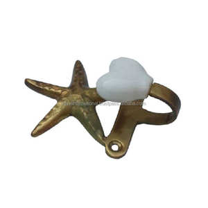 Crochets muraux de créateur en forme de bateau, crochet Antique en laiton moulé en métal - Product Image 5