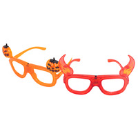 Lunettes lumineuses LED d'Halloween en plastique noir, motif araignée, crâne effrayant, citrouille, accessoires de fête, articles lumineux, verres TAC