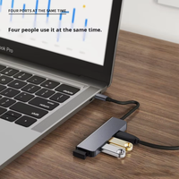 Adaptateur de port portable Hub USB-C multiport 4 en 1 Hub et station d'accueil USB-C avec USB2.0*3+USB3.0, hubs USB pour ordinateur portable