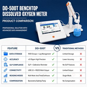 Analyseur d'oxygène dissous de laboratoire DO 500T à lecture continue temporisée automatique, plage <span class=keywords><strong>0</strong></span>-99,99 ppm - Product Image 2
