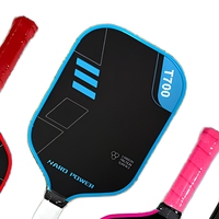 Raquette de pickleball en fibre de carbone brute T700 conforme aux normes USAPA, noyau en nid d'abeille de 16 mm, raquette de pickleball professionnelle avec logo personnalisé OEM