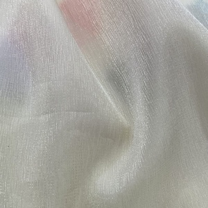 Vỏ Cây Lụa Nhăn Long Lanh Sợi Vải In New Organza <span class=keywords><strong>Handmade</strong></span> Wedding Dresses Khiêu Vũ Polyester Vải - Product Image 3