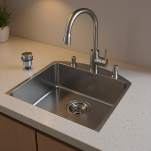 Db Stainless Steel Single Bowl <b>Kitchen</b> <b>Sink</b> 17 X 19 X 9 Undermount Modern Design Brushed Finish Easy To Clean - Product Image 2