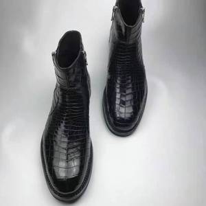 Chaussures d'hiver Goodyear italiennes pour hommes, bottes en cuir de crocodile véritable, bottes Oxford pour hommes, bottes à la cheville en cuir de haute qualité pour hommes - Product Image 2