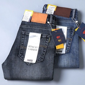 <span class=keywords><strong>Jeans</strong></span> Elasticizzati da <span class=keywords><strong>Uomo</strong></span> a <span class=keywords><strong>Vita</strong></span> <span class=keywords><strong>Alta</strong></span>, Vestibilità Larga, Stile Business Casual, per Primavera Estate, in Tessuto Tinta Unita, Lavaggio Medio, Versatili - Product Image 6