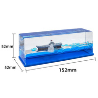 Poids-papier en cristal liquide ondulé, cube en acrylique avec flotteur, décoration de bureau, cadeaux en plastique, cube en acrylique aquatique