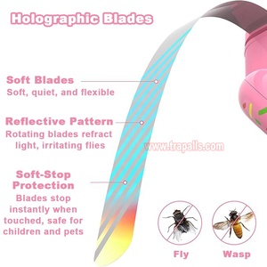 Répulsif anti-guêpes portable extensible pour intérieur et extérieur, avec pales holographiques, ventilateur anti-mouches - Product Image 3
