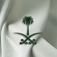 Nouvelle conception de badges en métal avec logo personnalisé, épingles de revers en émail souple ou dur, design du drapeau national d'Arabie Saoudite