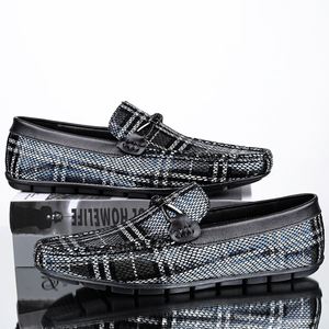 Nouveaux Mocassins Haut de Gamme pour Hommes en Cuir de Vachette Véritable à Motif Crocodile Tendance – Chaussures d'Été Respirantes pour Hommes - Product Image 4