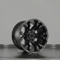 Nouvelle jante en alliage coulé 139,7 mm PCD argentée multi-rayons tout-terrain pour remplacement de camions et SUV