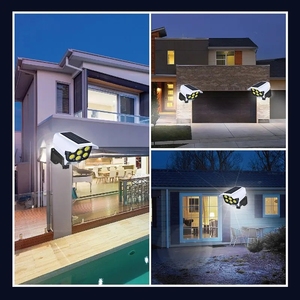 Luz LED Cámara falsa Sensor de movimiento de seguridad Cámara ficticia solar Vigilancia Luz de calle solar LED Lámpara IP65 para el jardín del hogar - Product Image 6
