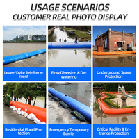 Réservoir à vessie en PVC robuste, double usage comme conteneur de stockage d'eau industriel et barrière anti-inondation portable