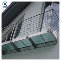 Système de garde-corps rond en acier inoxydable sur mesure pour escalier intérieur/extérieur, balcon, terrasse
