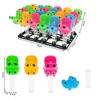 Jouets en forme de crocodile colorés en gros, tubes vides en plastique pour bonbons, jouets pour enfants, emballage promotionnel de bonbons