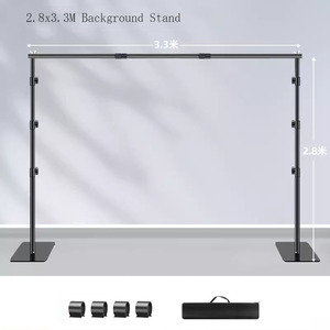 Support de fond réglable robuste 2,8 x 3,3 m pour studio photo et vidéo, système de support de fond pour photographie et événements - Product Image 2