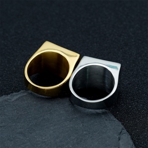 Hip Hop Gold Plated Crystal <b>Rings</b> <b>Men</b> Stainless Steel Last Supper <b>Ring</b> - Product Image 4