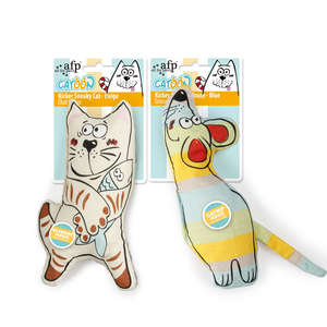Jouet interactif pour chat All-For-Paws, jouet en peluche pour chat, souris de dessin animé, jouet à l'herbe à chat pour chats d'intérieur, chatons, jeu et mastication - Product Image 1