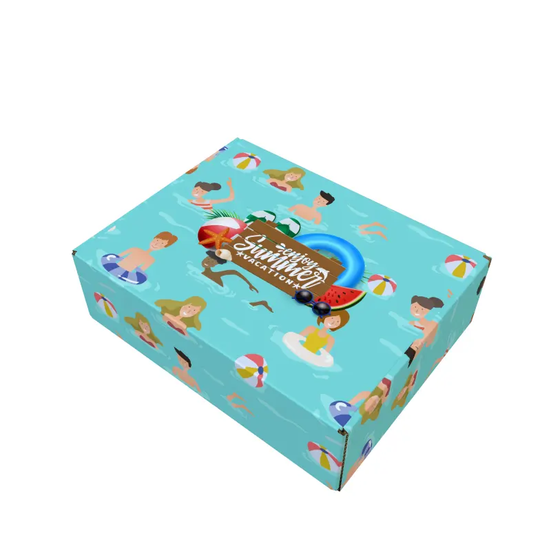 Costume da bagno per bambini scatola di imballaggio Custom Packaging in carta per bambini forniture piscina per piccole imprese abbigliamento regalo scatola