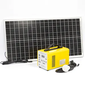 Mini kit portatif de panneau solaire à la maison système d'éclairage de PV LED Powerbank solaire avec la radio mobile de MP3 de chargeur