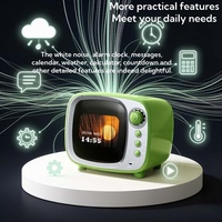 Draagbare draadloze 5.3 BT-speaker met LCD-touchscreen, Hi-Fi geluid, FM-radio, wekker, kalenderweergave en batterijvoeding