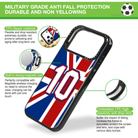Ensemble de coques de téléphone magnétiques imprimables en TPU et PC anti-jaunissement avec lanière bandoulière, pour iPhone OEM, fournisseur de cadeaux pour événements sportifs de football 5 en 1