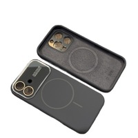 Coque magnétique en silicone liquide à grande fenêtre, compatible avec iPhone 17 Pro Max, transformable en style iPhone 16, 15, 14, 13