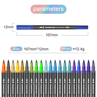 Stylo aquarelle double pointe 24-120 couleurs, lavable à l'eau, ensemble de pinceaux de peinture pour enfants, marqueur à base d'eau pour la peinture artistique