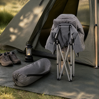 Chaise de camping pliante, chaise lune portable d'extérieur, cadre en acier rembourré, polyester 400D, capacité de charge de 120 kg, avec sac de transport pour le camping