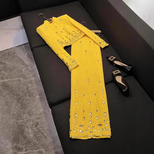 Blazer de manga larga y pantalones de traje para <span class=keywords><strong>mujer</strong></span> con logotipo personalizado 2024, <span class=keywords><strong>conjunto</strong></span> de dos piezas para oficina y bodas, <span class=keywords><strong>conjunto</strong></span> de chaquetas y pantalones - Product Image 3