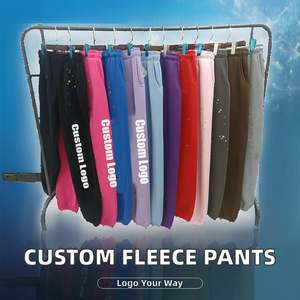 Pantalon de survêtement décontracté pour homme et femme, de haute qualité, avec logo personnalisé, 100% coton, polaire, séchage rapide, streetwear, sport, coupe droite - Product Image 2