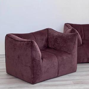 Sofá para el hogar formas sensuales suave elegante acogedor esquina diseñador minimalista modular seccional 3 plazas tapizado patas de madera - Product Image 4