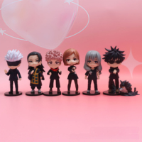 H3-9CM 7 pièces = 1 ensemble Figurine d'action Anime Jujutsu Kaisen très populaire, décoration de bureau, figurine de dessin animé Jujutsu pour enfants et machine à griffes