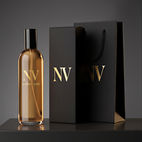 Flacon de parfum en verre de luxe de haute qualité 100 ml, emballage personnalisé avec boîte, base épaisse, conteneur cosmétique, vente en gros OEM
