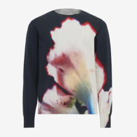 Großhandel Custom Fashion Designer Männer Baumwolle Multi color Flower Printed Sweater Pullover