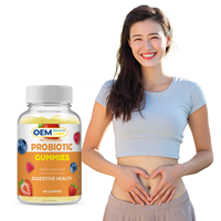 Herborigen OEM Marque Privée Probiotiques Fibres Alimentaires Vitamines Complément Alimentaire Enzymes Digestives Gummies pour la Santé Intestinale