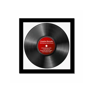 高品質ビニールレコードフレームビニールレコードフレーム12インチ品質木製ブラックビニールレコードCDディスプレイフレーム収集用